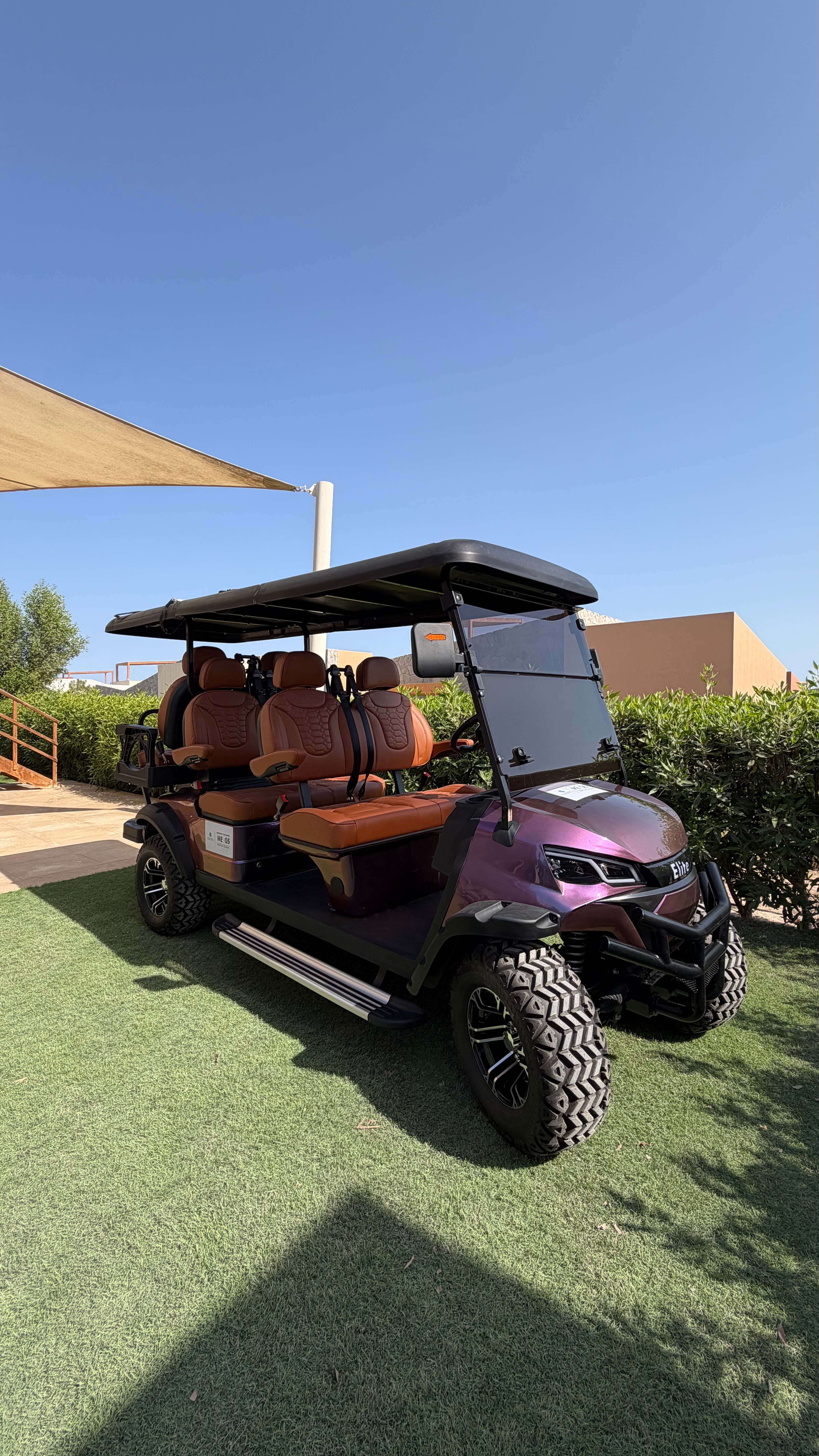 Elite Golf Car Soma — premium 6-seater electric golf cart in Soma Bay